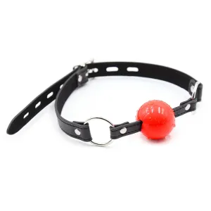 Smart Moves - Siliconen Ball Gag - Zwart/Rood