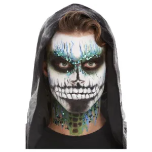 Smiffys Make Up Fx, Deluxe Gid Skeleton Kit, Aqua