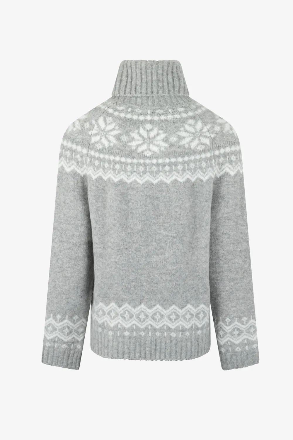 Snowflake Funnel Neck Chunky Jumper