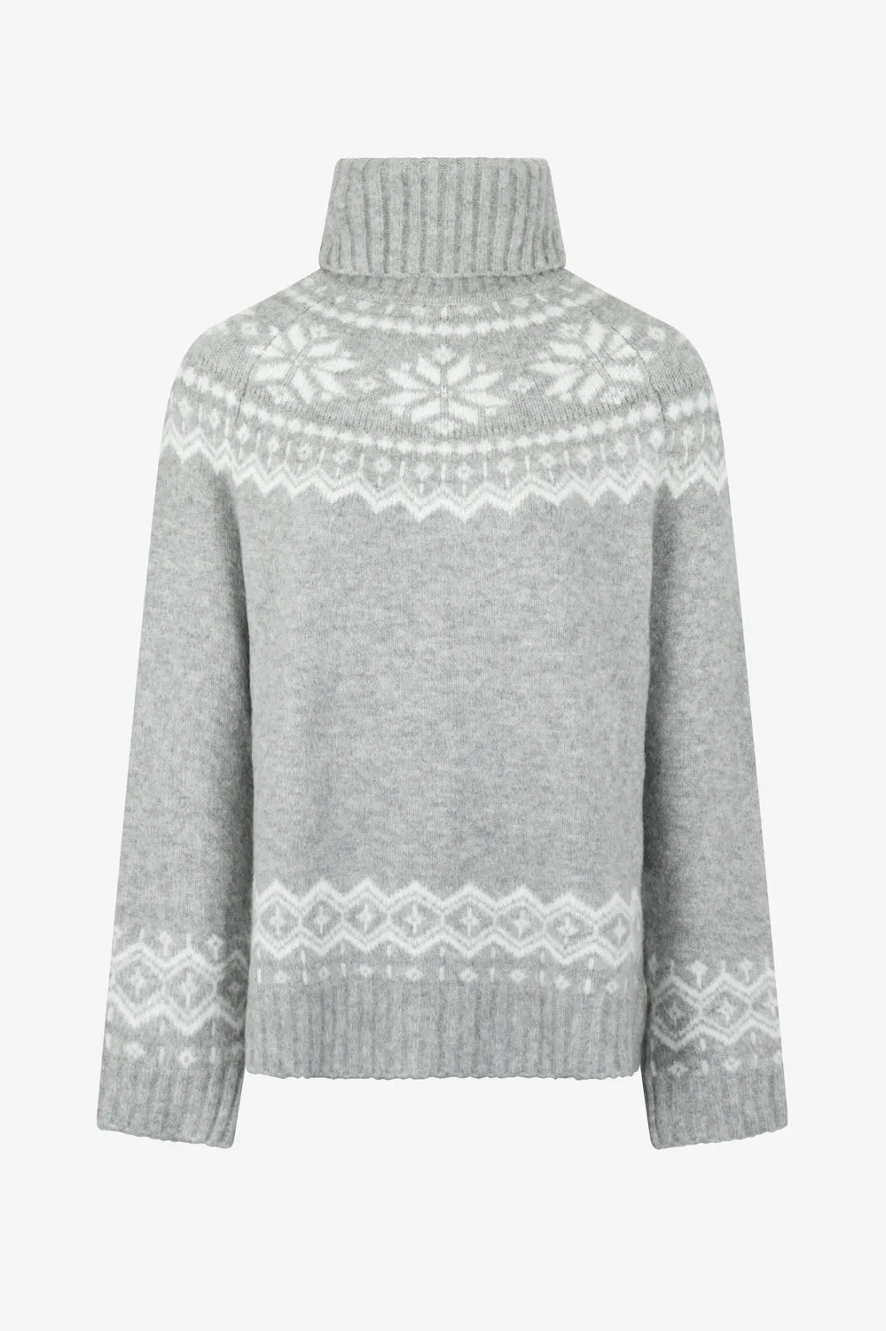 Snowflake Funnel Neck Chunky Jumper