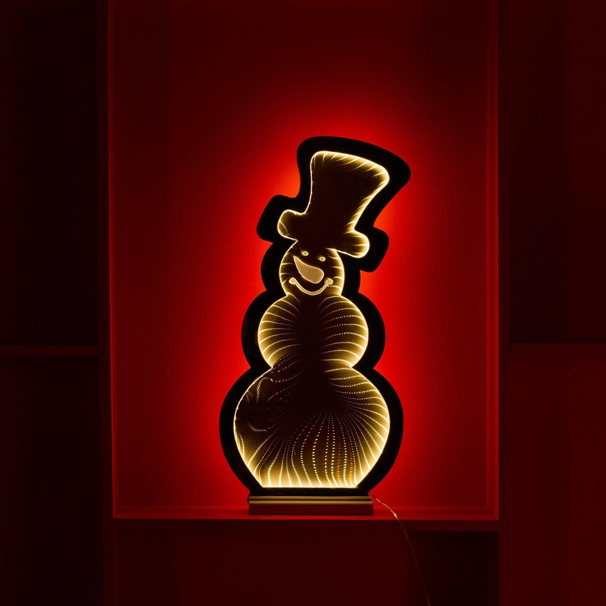 Snowman Outline Ekko Light Display 24"H