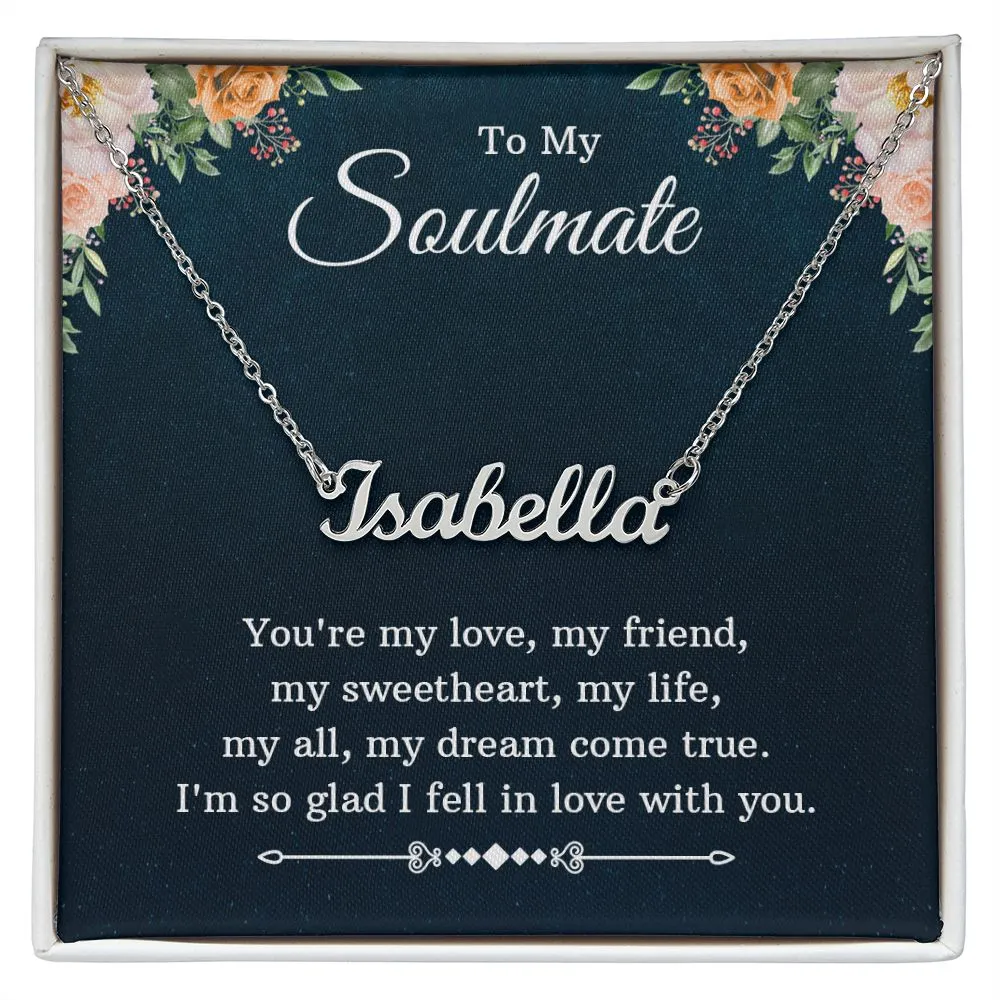 Soulmate Name Necklace-You're my love