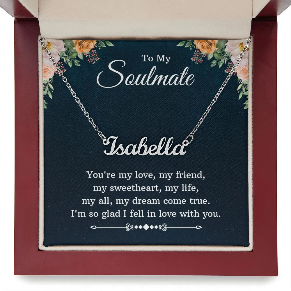 Soulmate Name Necklace-You're my love