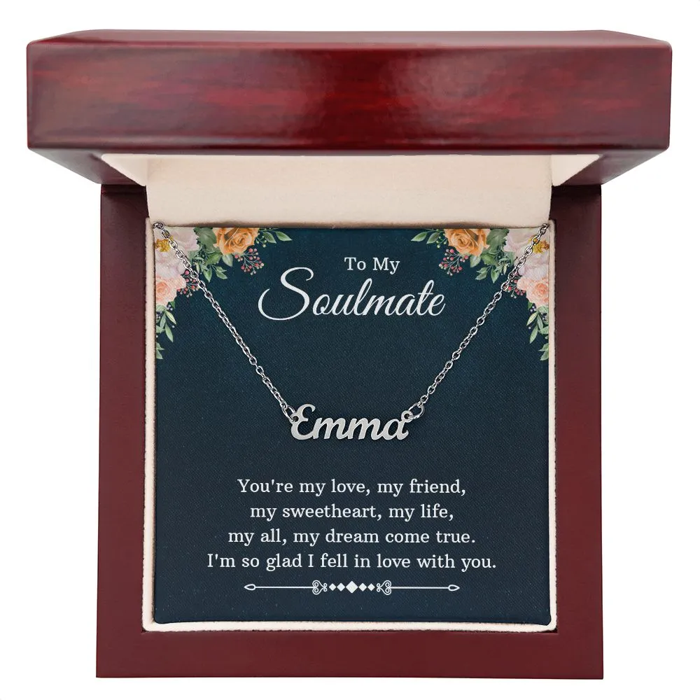 Soulmate Name Necklace-You're my love