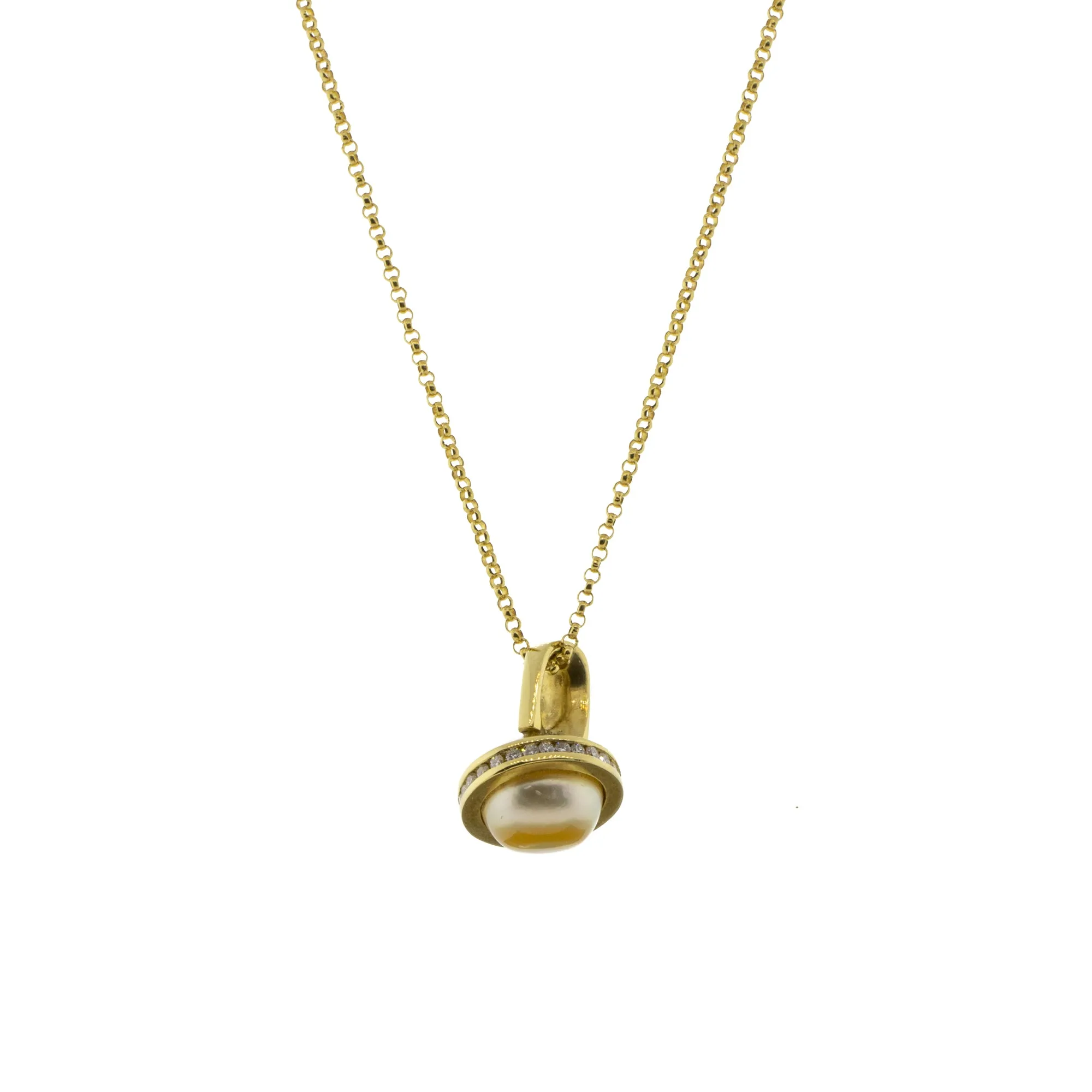 South Sea Pearl and Diamond 'Planet' Necklace