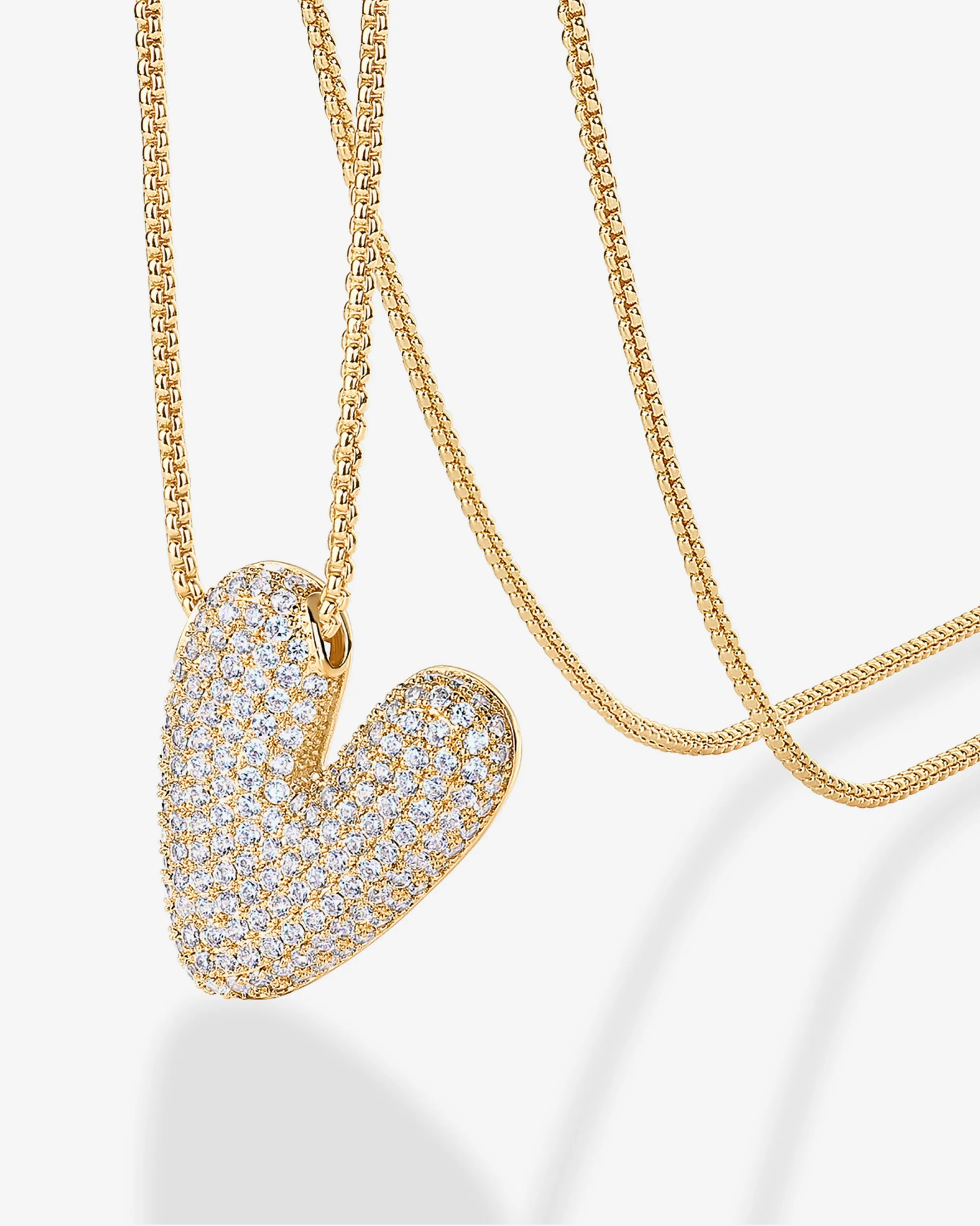 Sparkling Bubble Letter Pendant Necklace