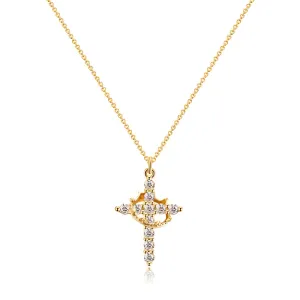 Sparkling Cross Pendant Necklace