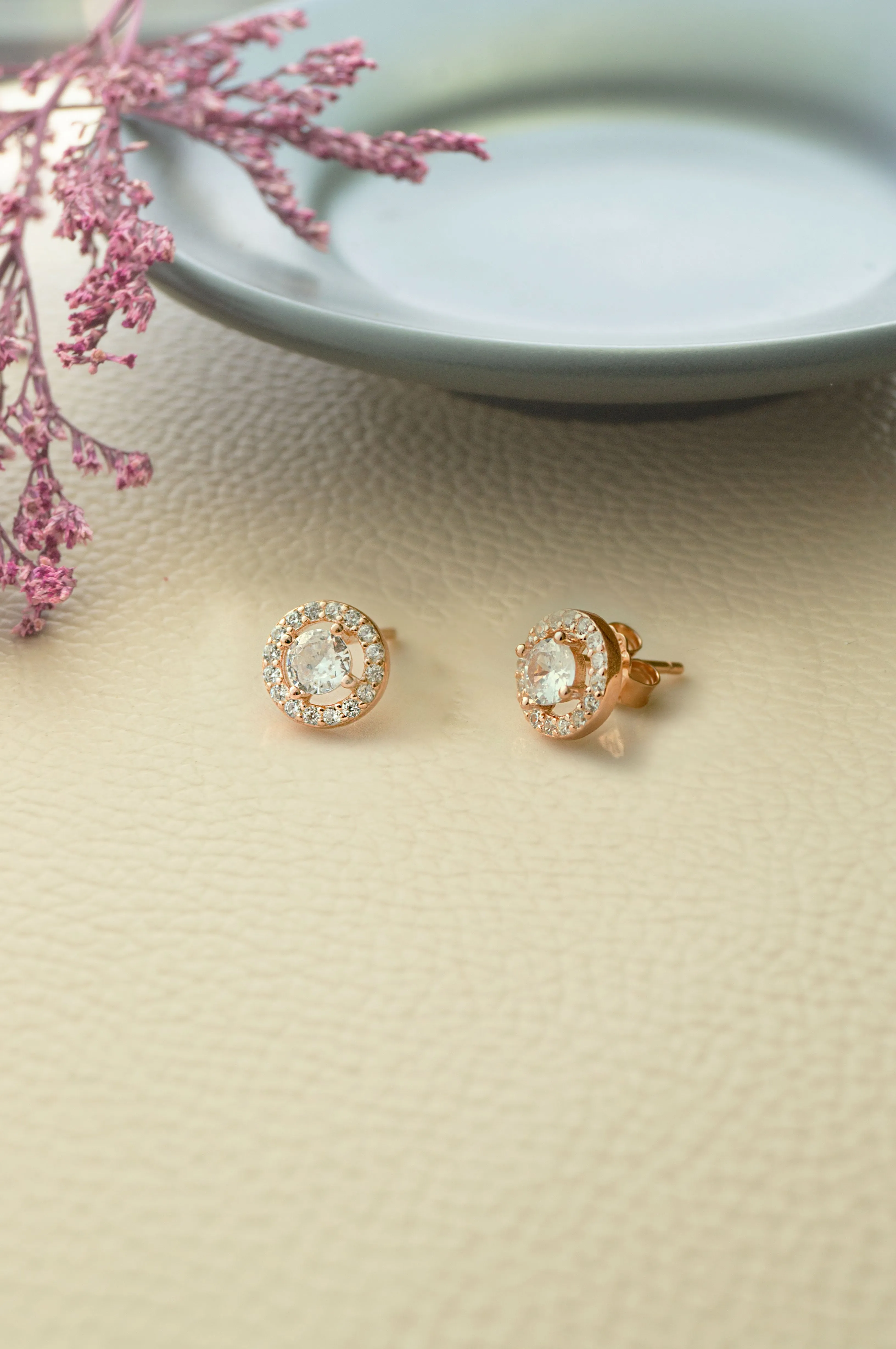 Sparkling Solitaire Multilayer Rose Gold Plated Sterling Silver Mangalsutra Necklace Set