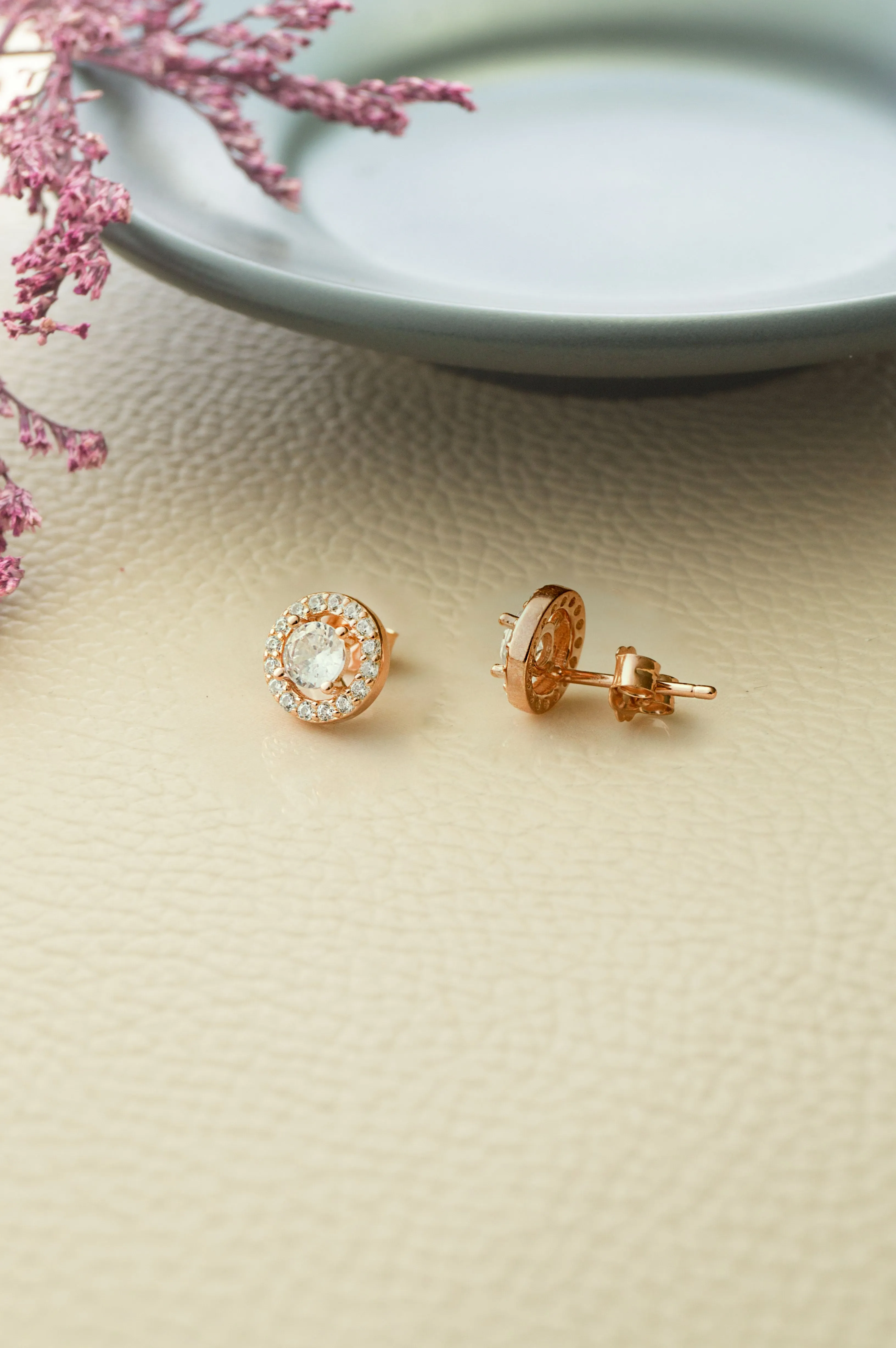 Sparkling Solitaire Multilayer Rose Gold Plated Sterling Silver Mangalsutra Necklace Set