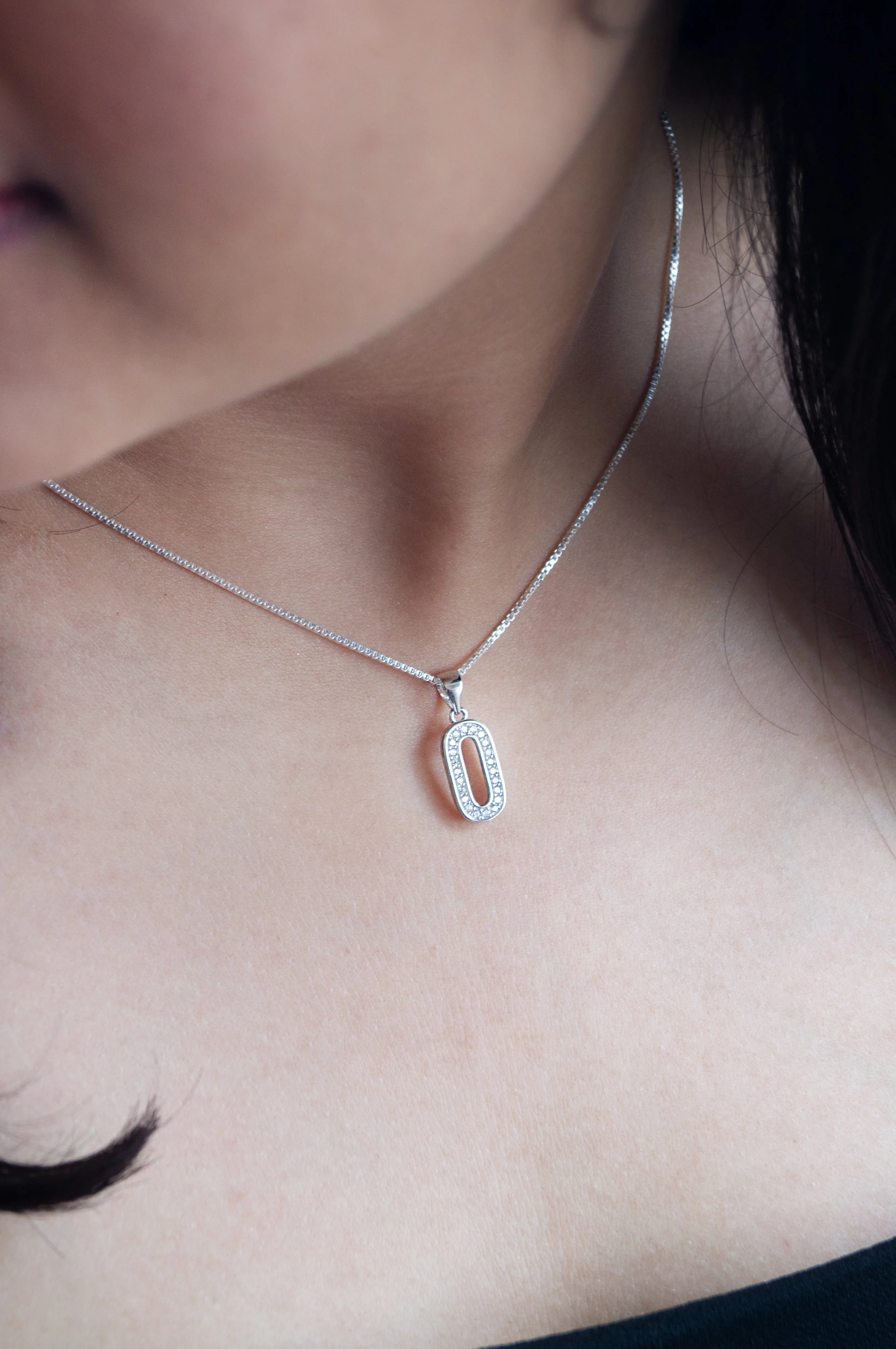 Sparkling Zero Sterling Silver Pendant Set