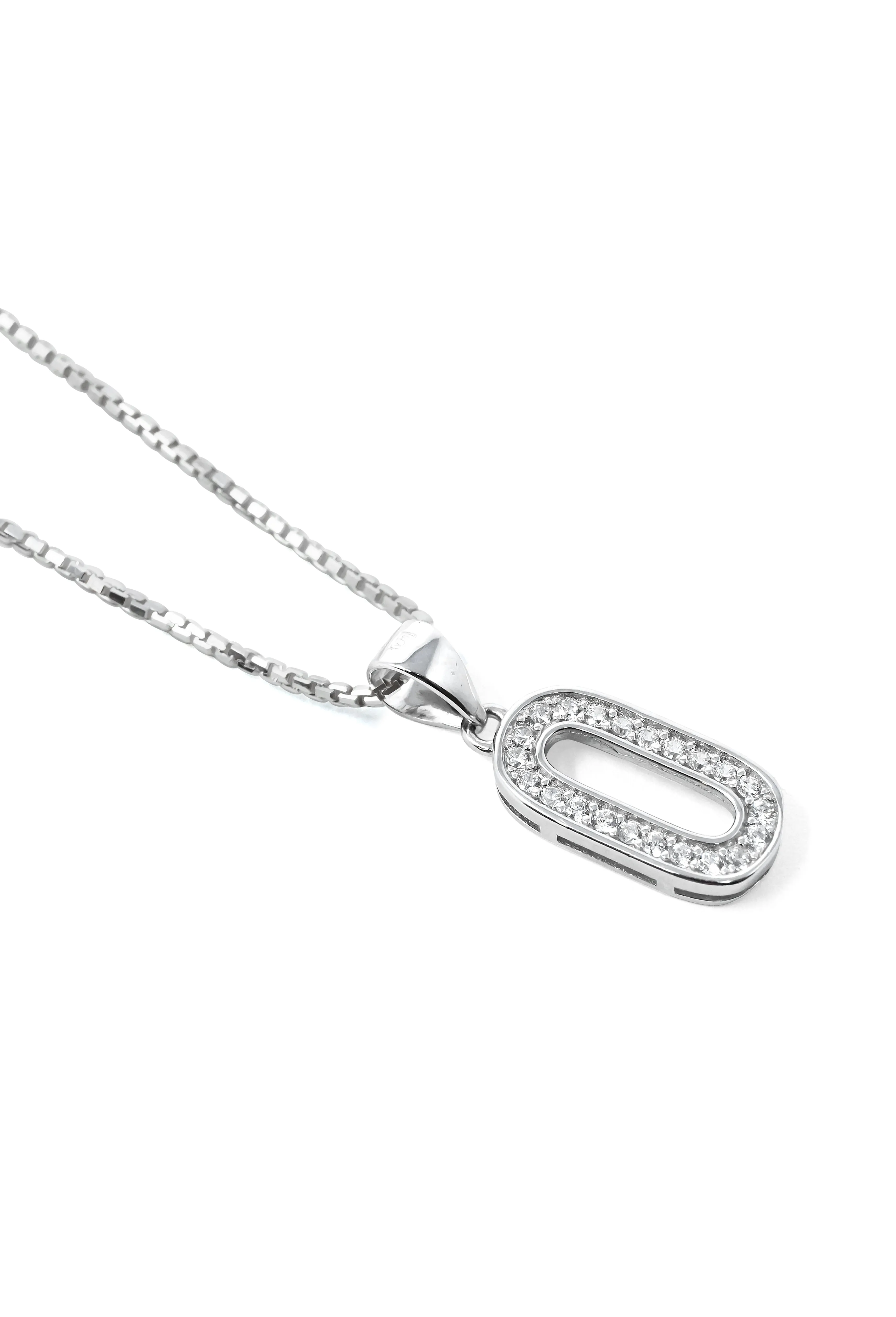 Sparkling Zero Sterling Silver Pendant Set