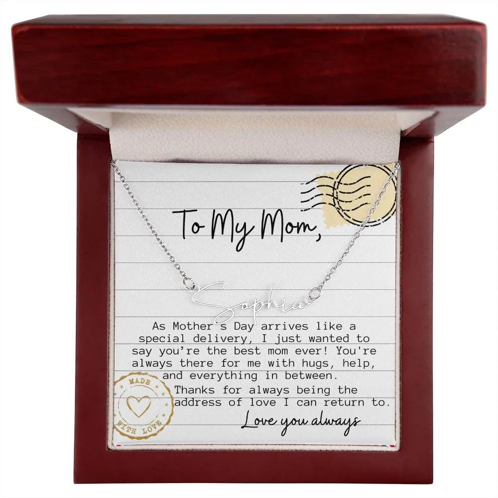 Special Delivery Mom Necklace