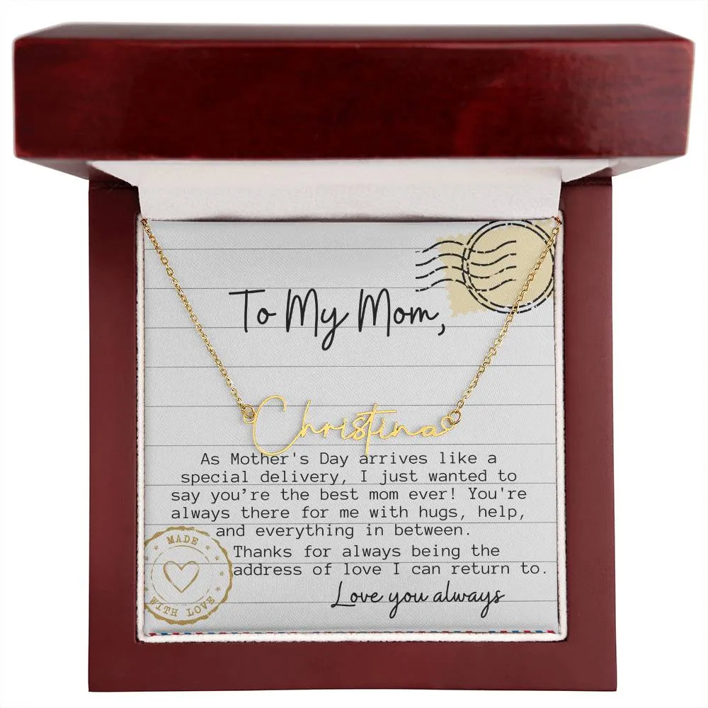 Special Delivery Mom Necklace