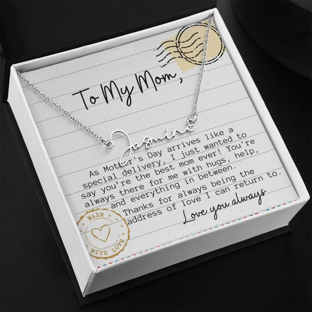 Special Delivery Mom Necklace