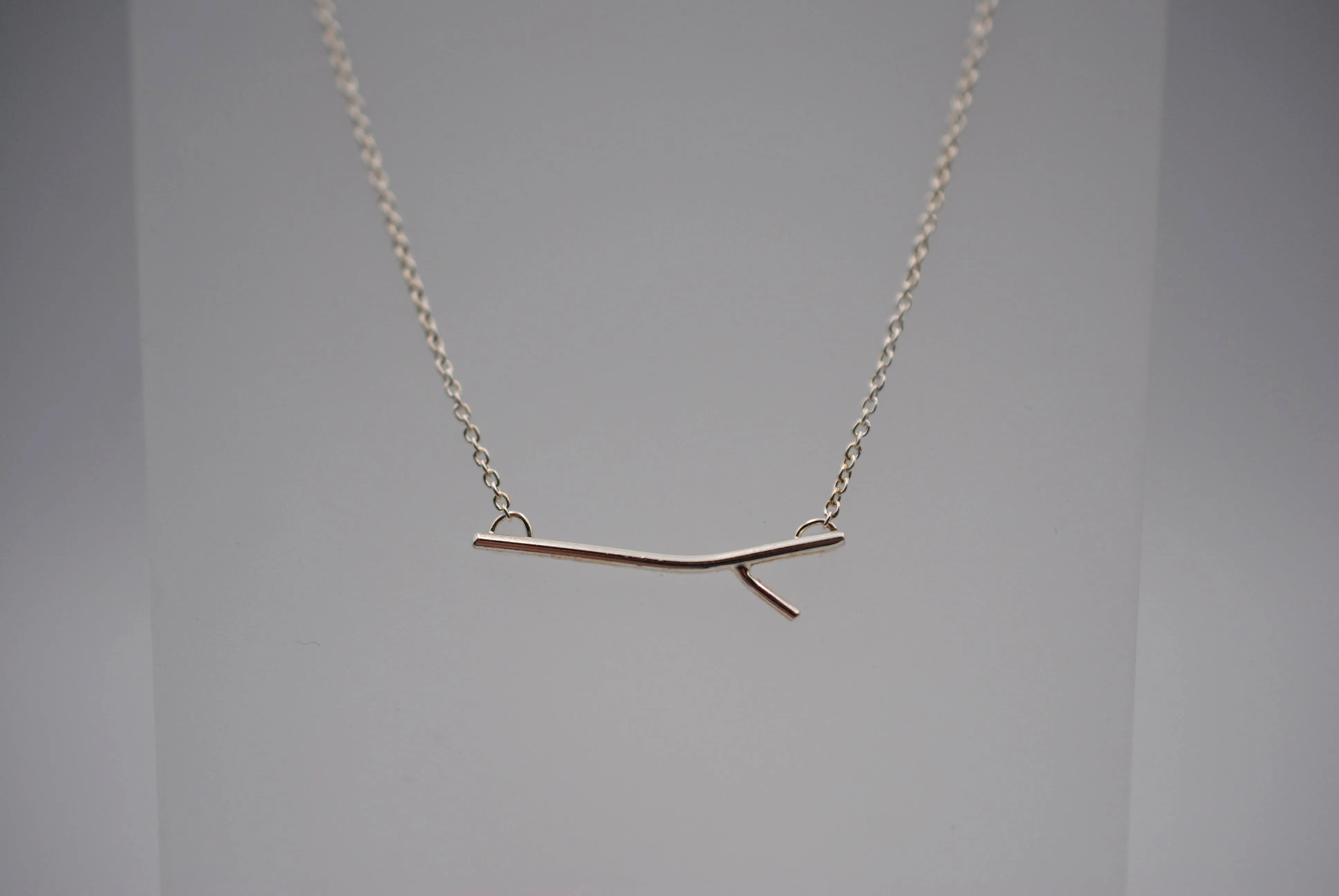 Sprout Rhodium Roots Necklace