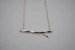 Sprout Rhodium Roots Necklace