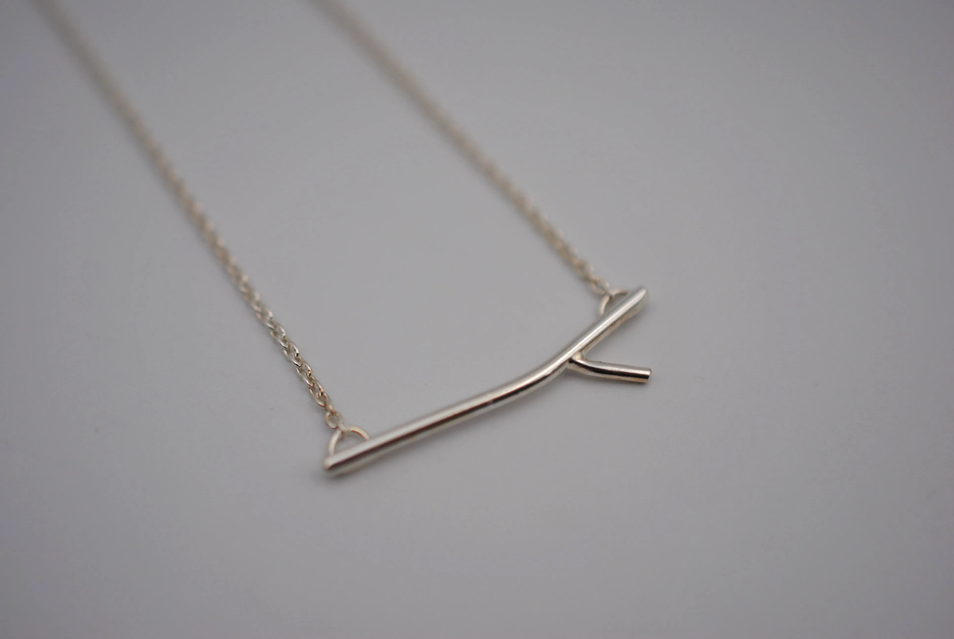 Sprout Rhodium Roots Necklace