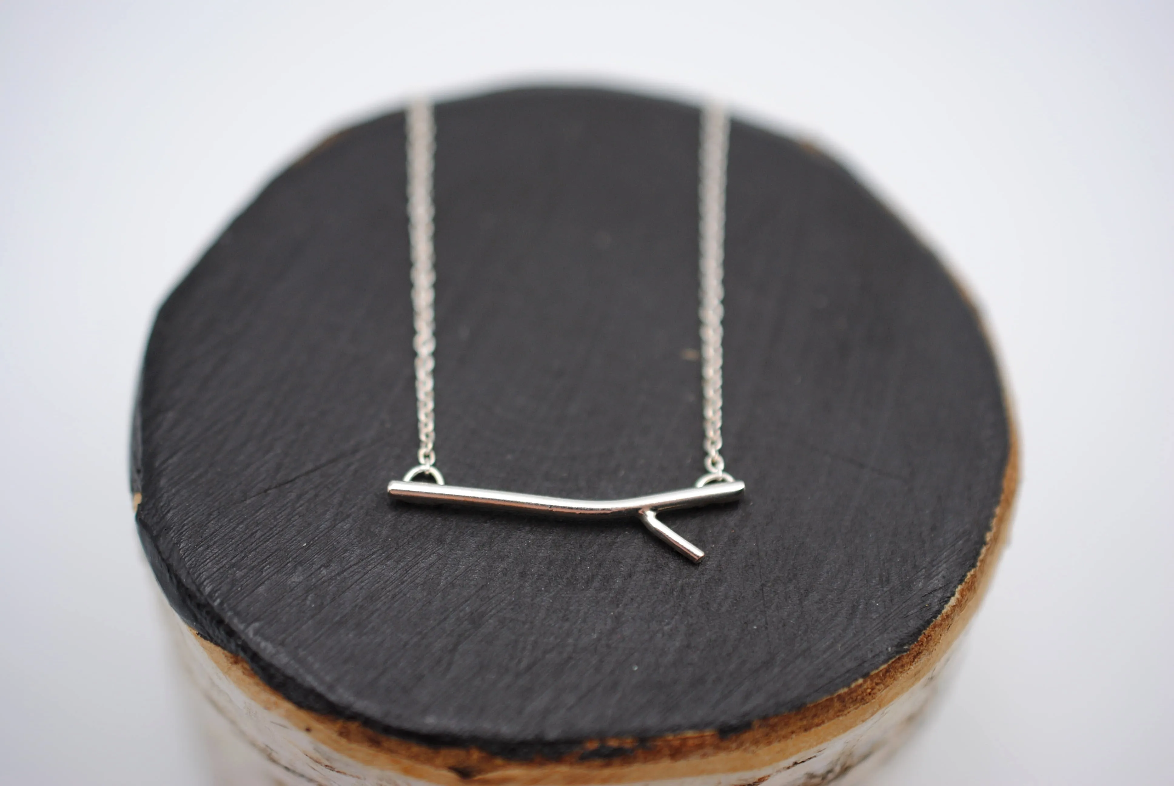 Sprout Rhodium Roots Necklace