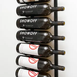 Série w support pour magnums / champagne mural en métal (9 à 18 bouteilles)