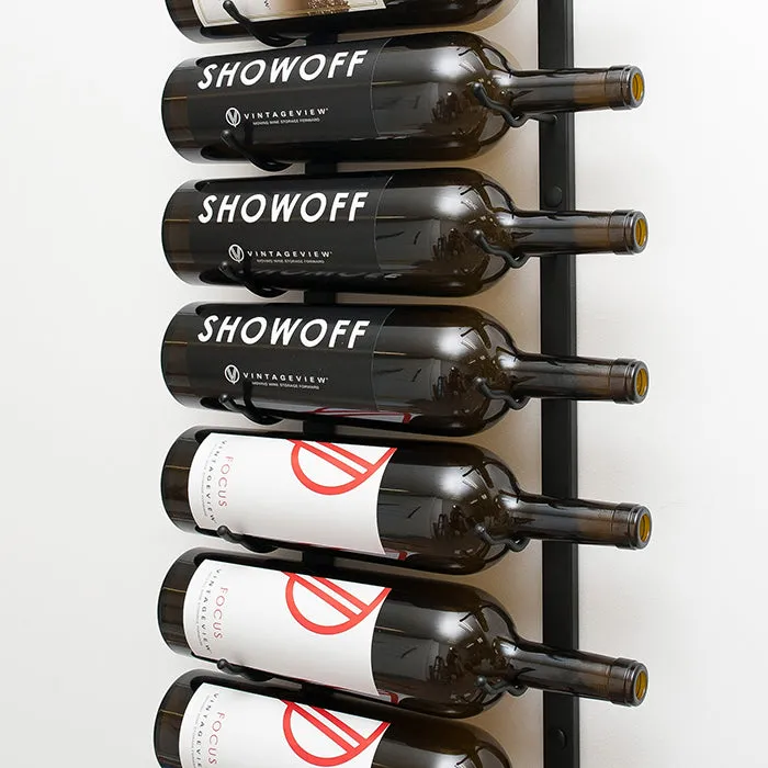 Série w support pour magnums / champagne mural en métal (9 à 18 bouteilles)