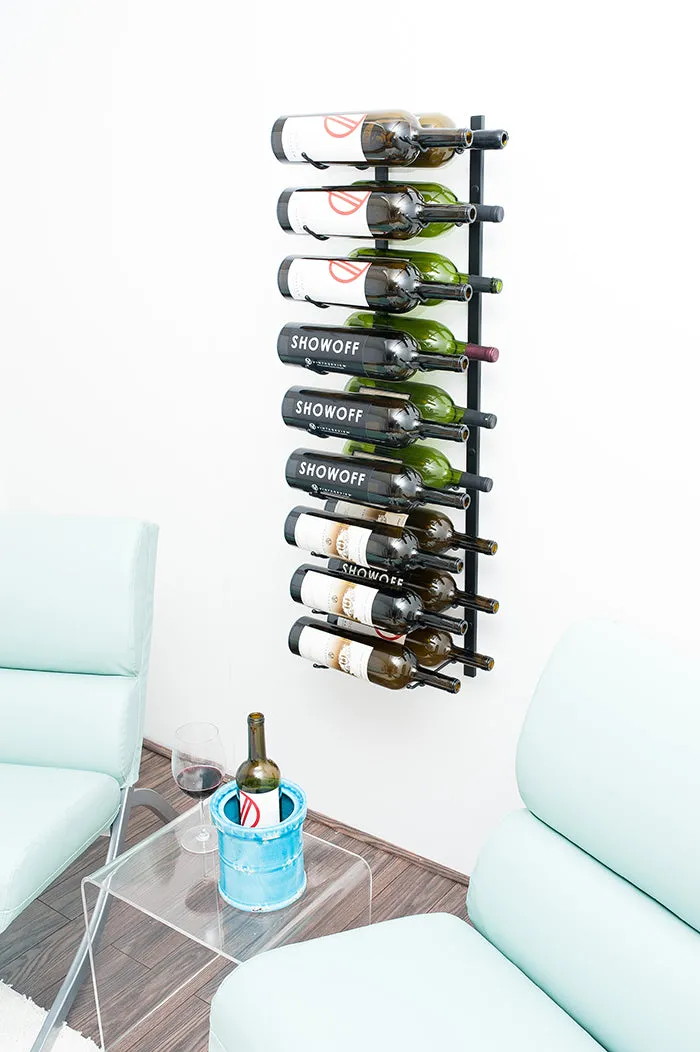 Série w support pour magnums / champagne mural en métal (9 à 18 bouteilles)