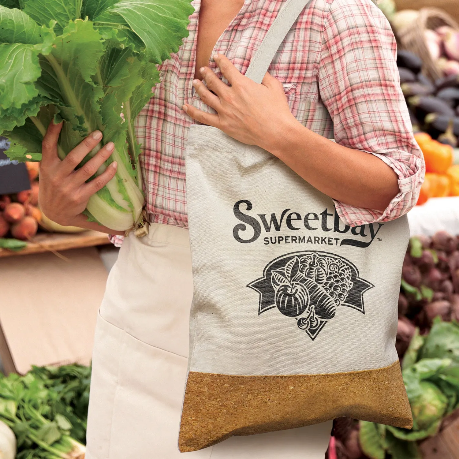 Stock Cotton   Cork Tote(SCB-52T)