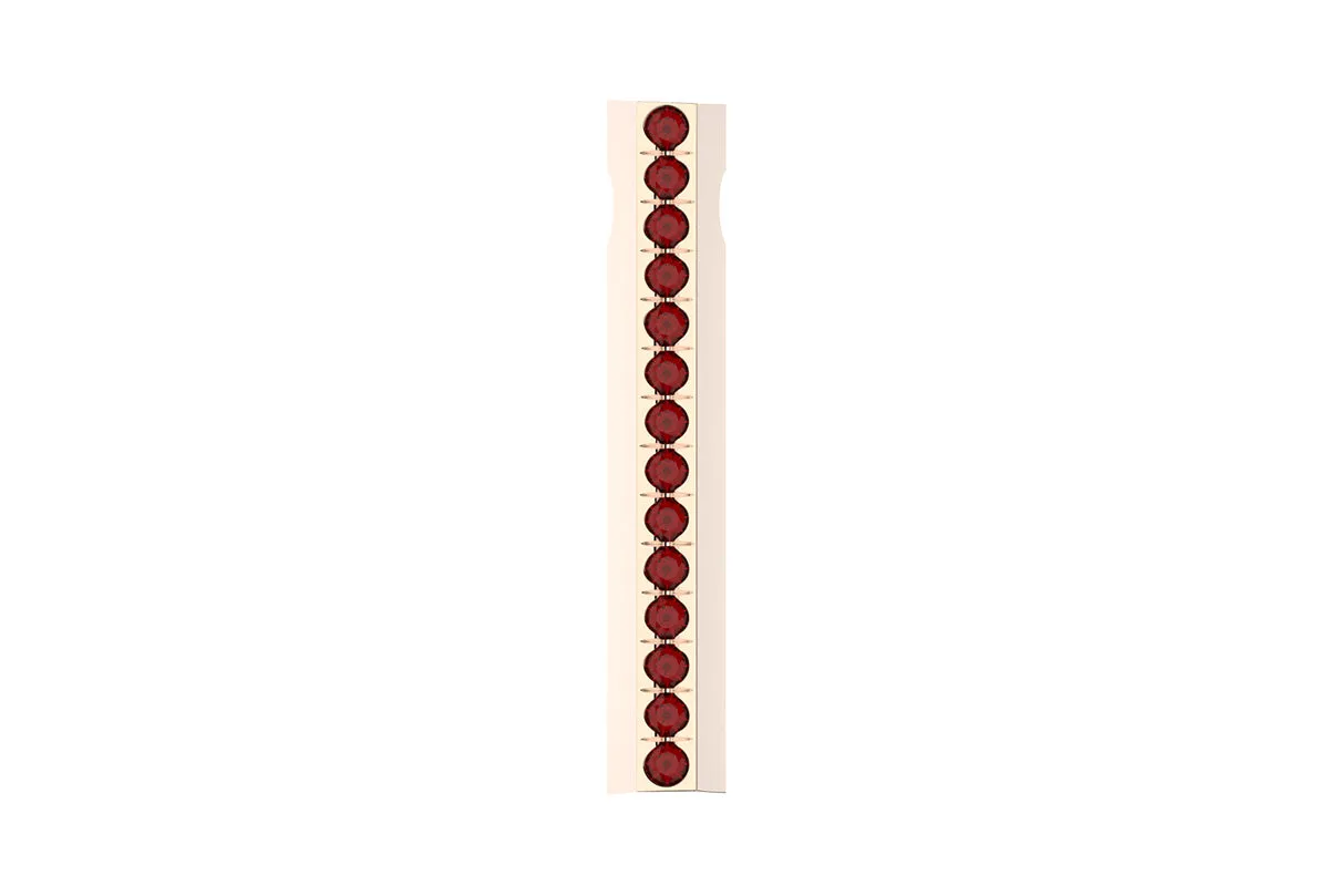 STONE BAR - 14k Birthstone Pavé  - Pendant