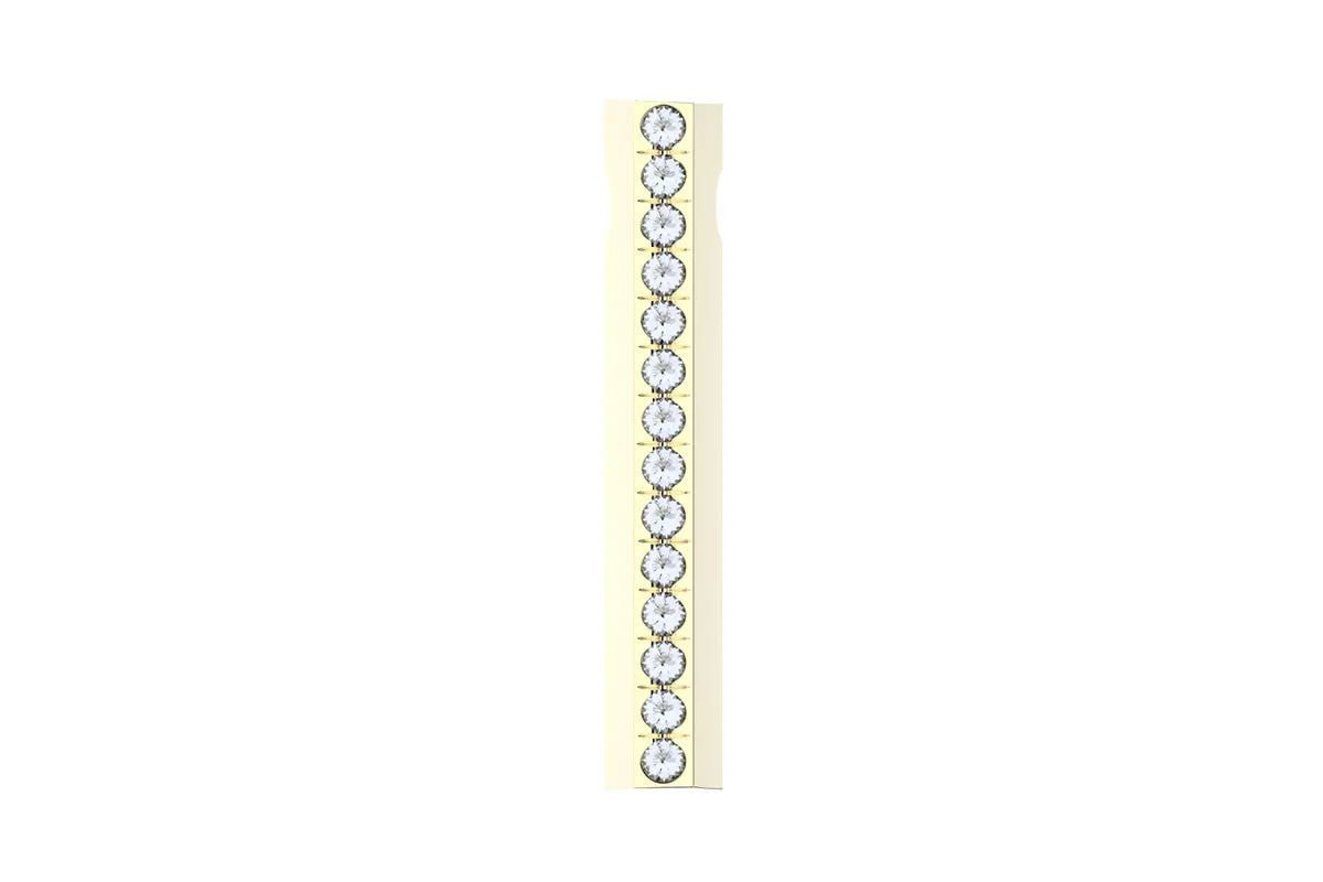 STONE BAR - 14k Birthstone Pavé  - Pendant