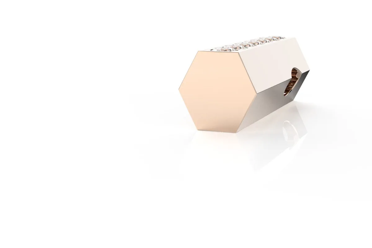 STONE BAR - 14k Birthstone Pavé  - Pendant