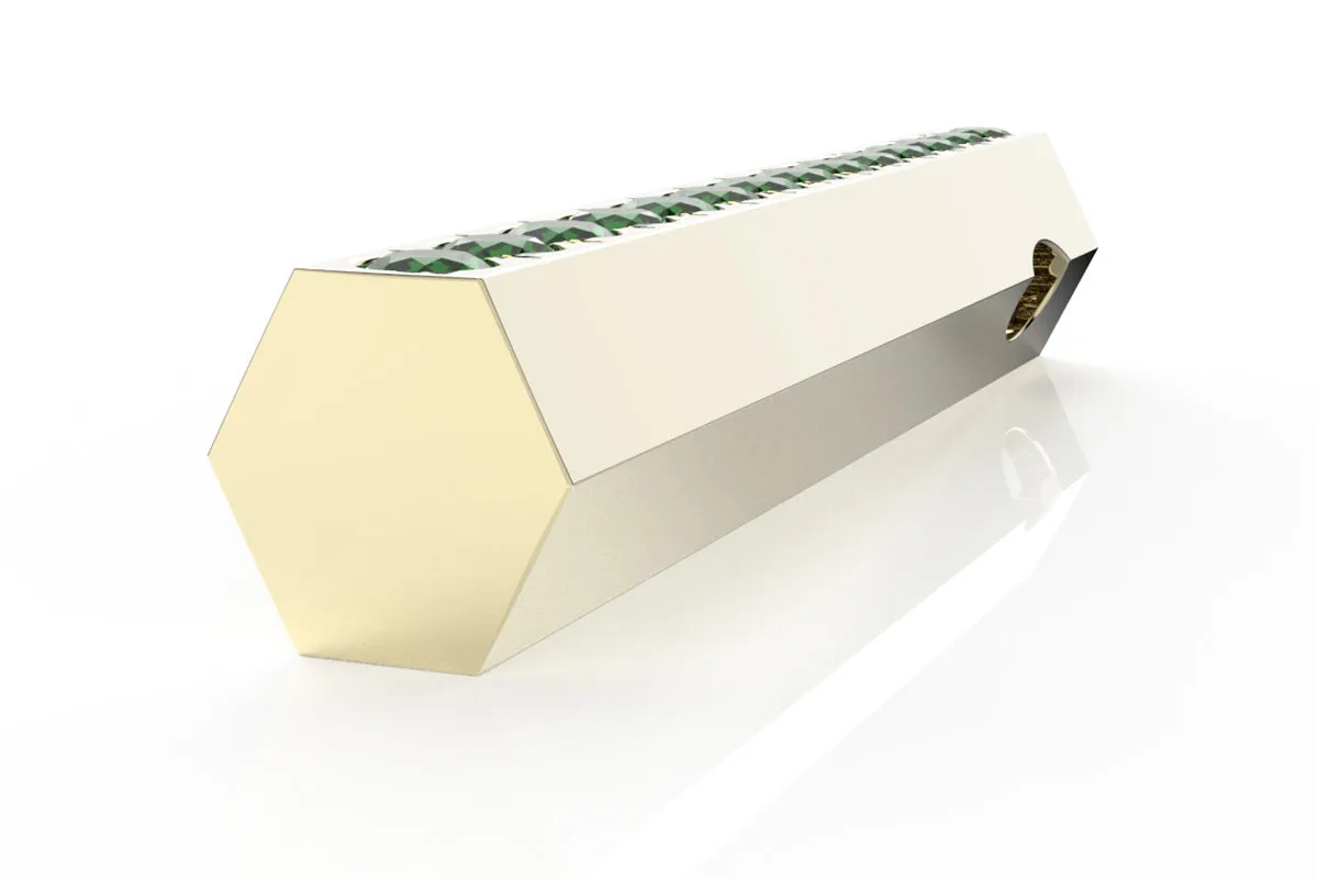 STONE BAR - 14k Birthstone Pavé  - Pendant