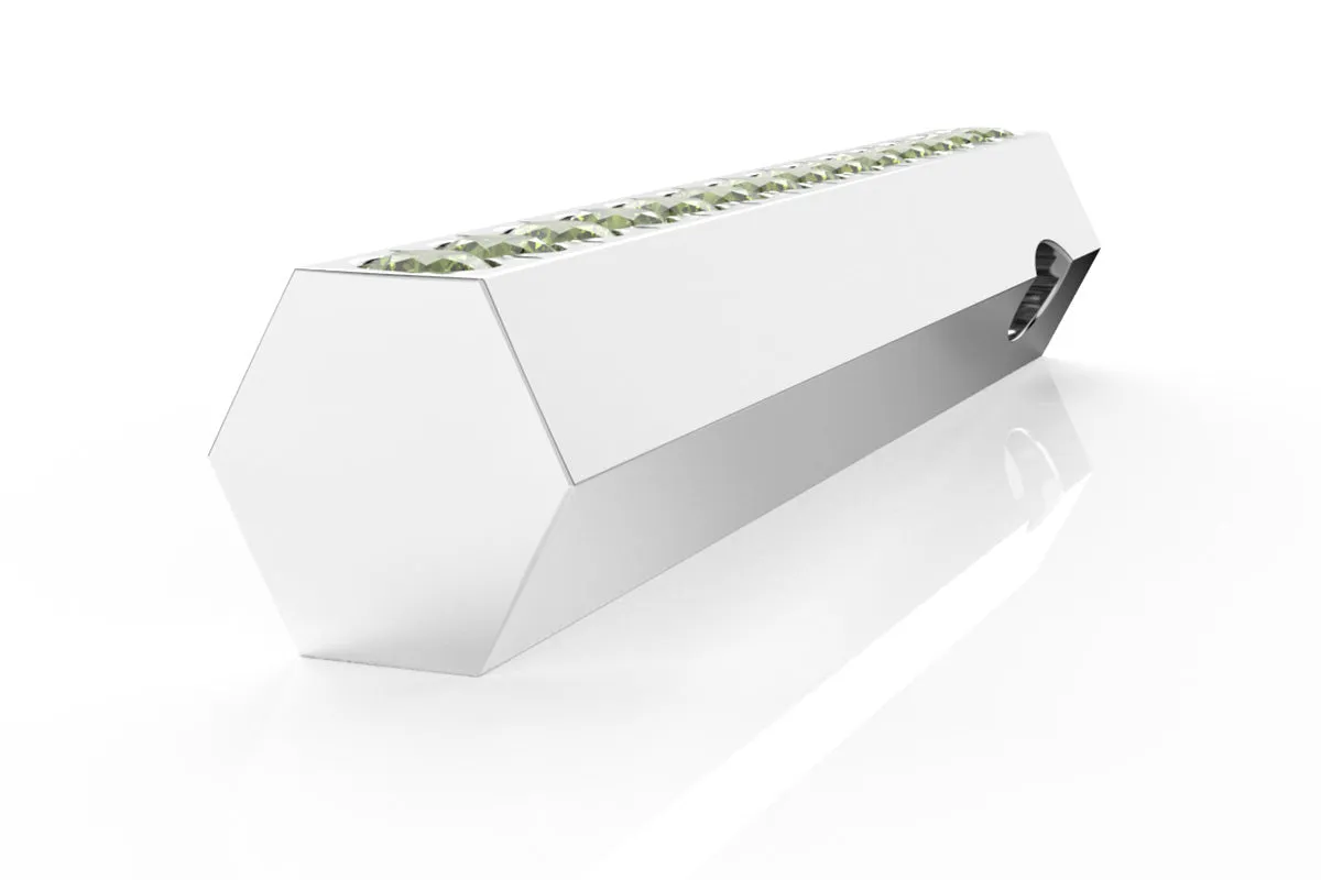 STONE BAR - 14k Birthstone Pavé  - Pendant