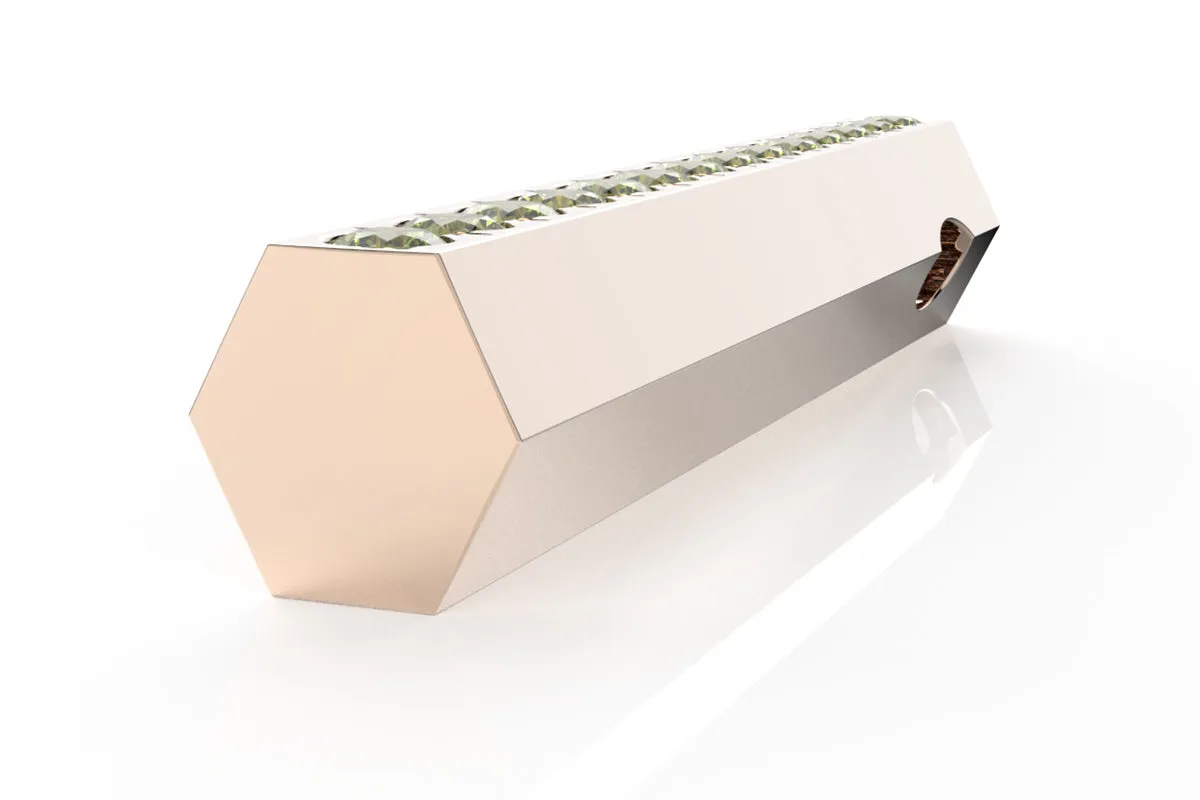 STONE BAR - 14k Birthstone Pavé  - Pendant