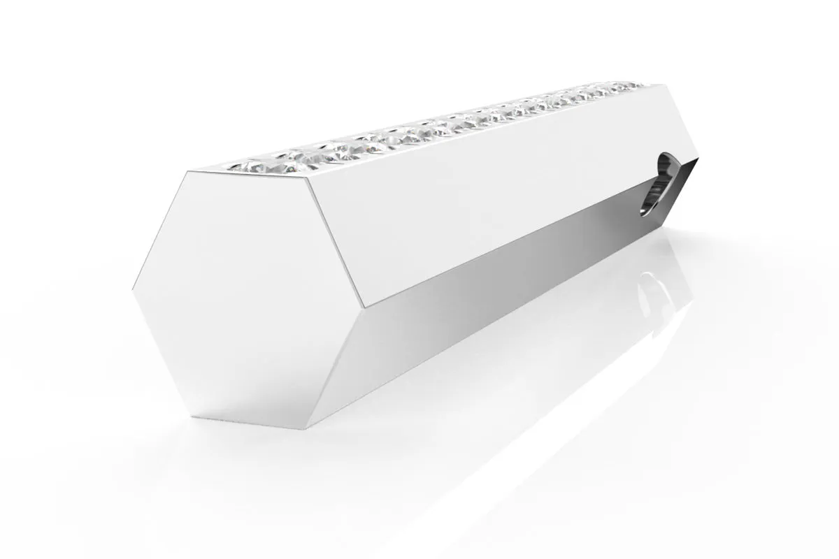 STONE BAR - 14k Birthstone Pavé  - Pendant