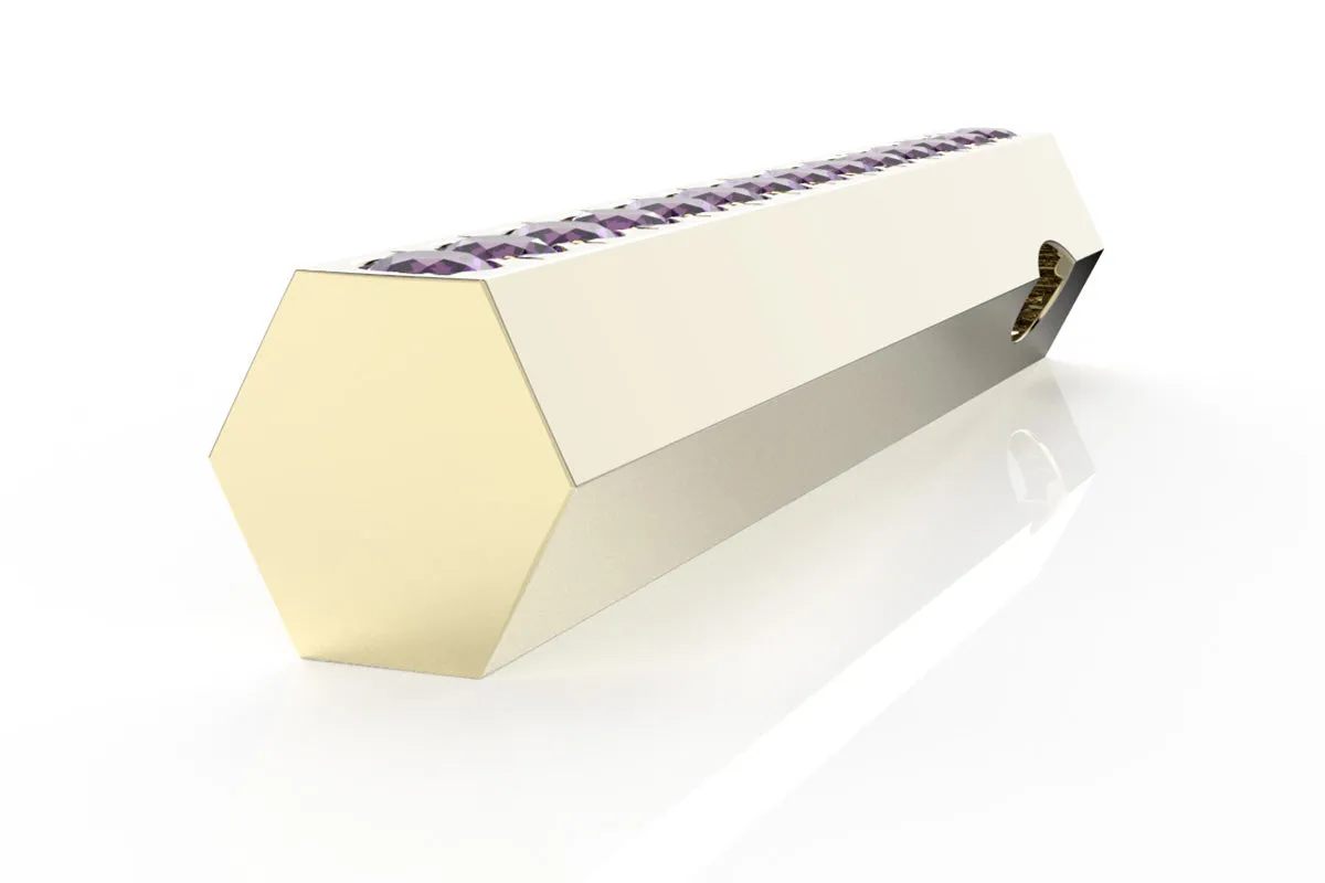 STONE BAR - 14k Birthstone Pavé  - Pendant