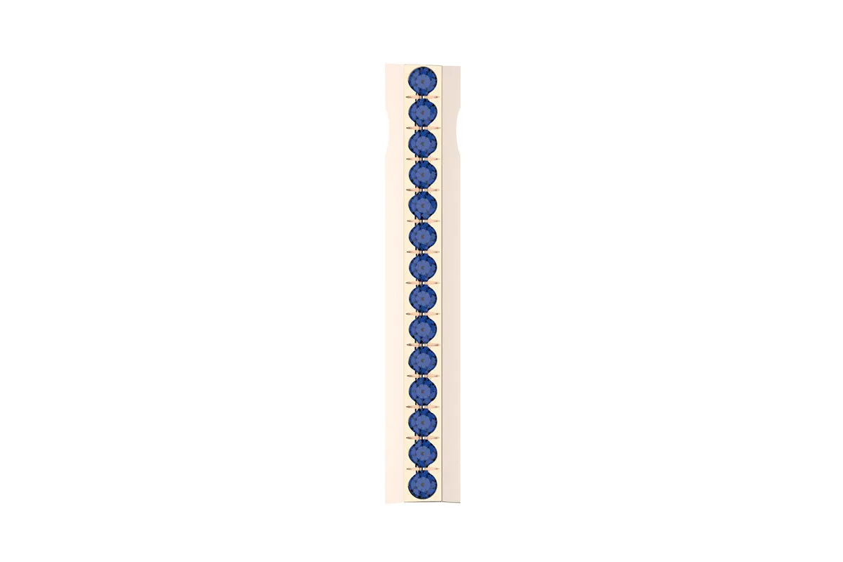STONE BAR - 14k Birthstone Pavé  - Pendant