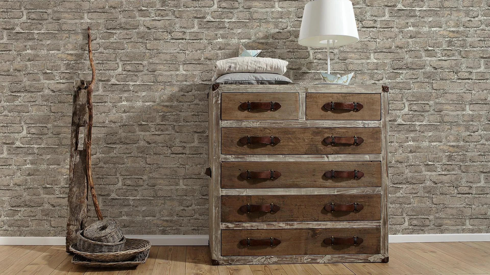 Street Brick Wallpaper (56 SqFt)