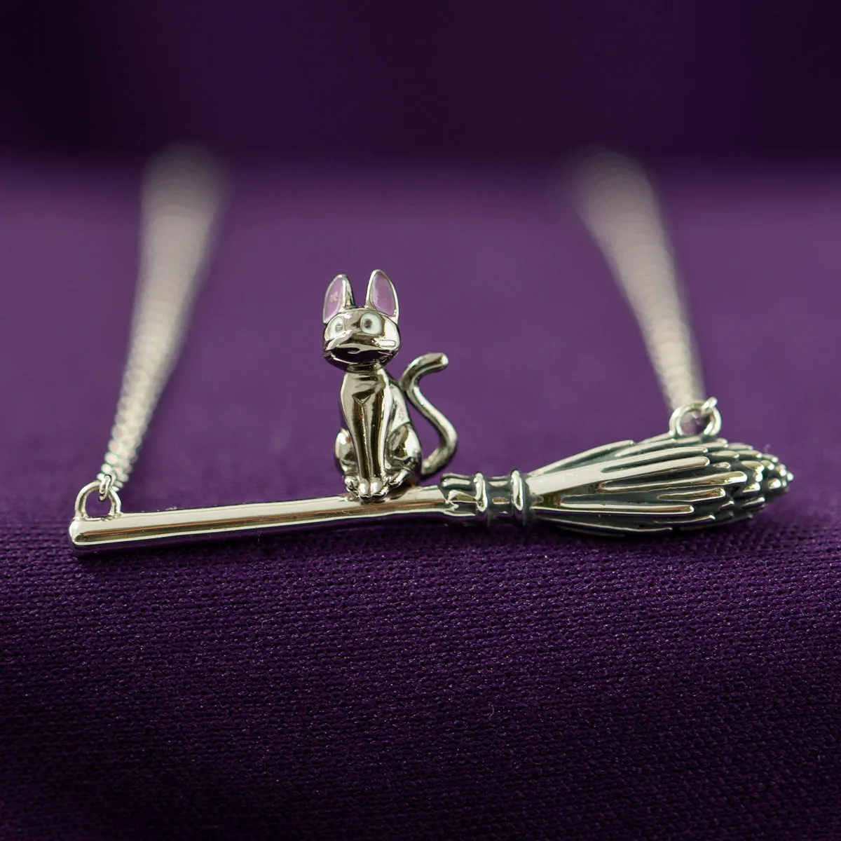 Studio Ghibli X Her Universe X RockLove KIKIS DELIVERY SERVICE Jiji on Broom Necklace