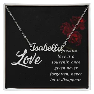 Sweetheart Name Necklace-Love is a promise