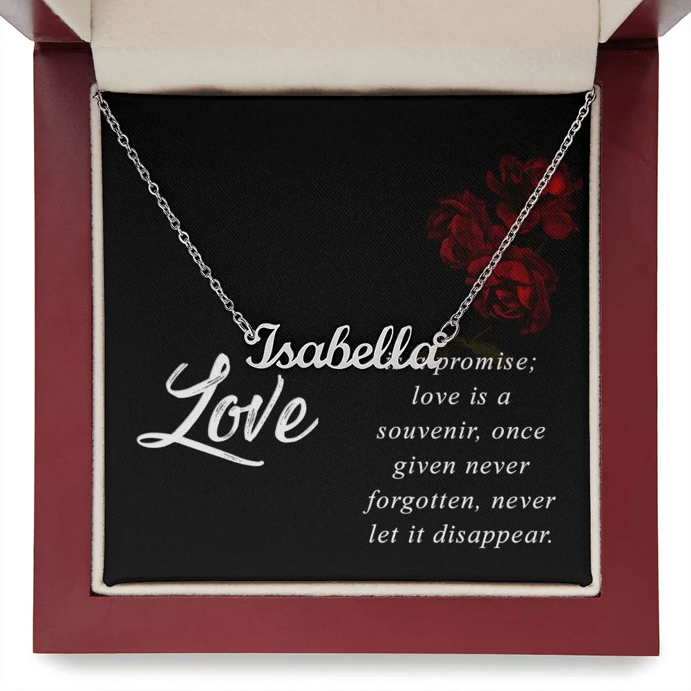 Sweetheart Name Necklace-Love is a promise