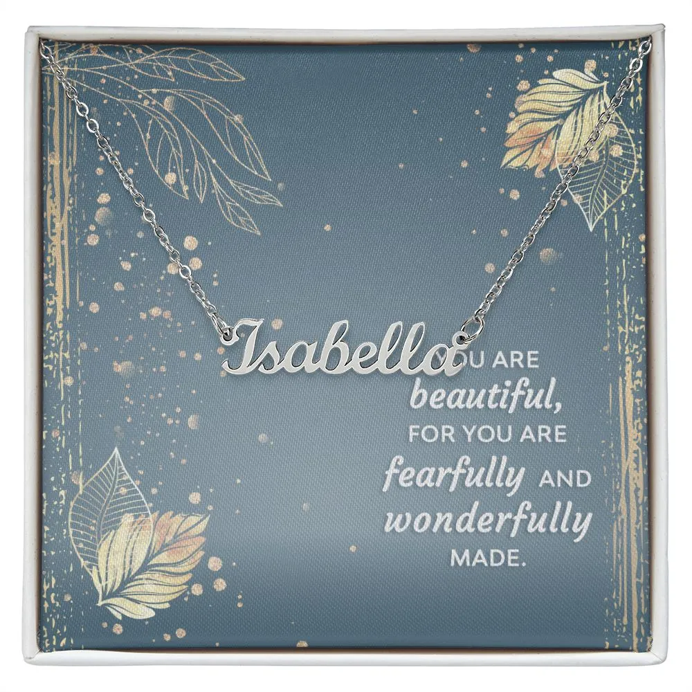 Sweetheart Name Necklace-You are wonderfully made