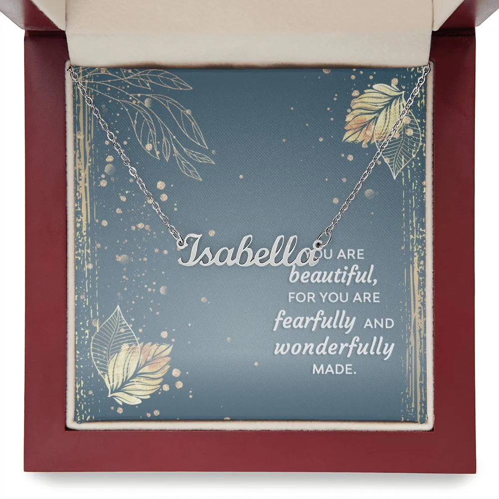 Sweetheart Name Necklace-You are wonderfully made