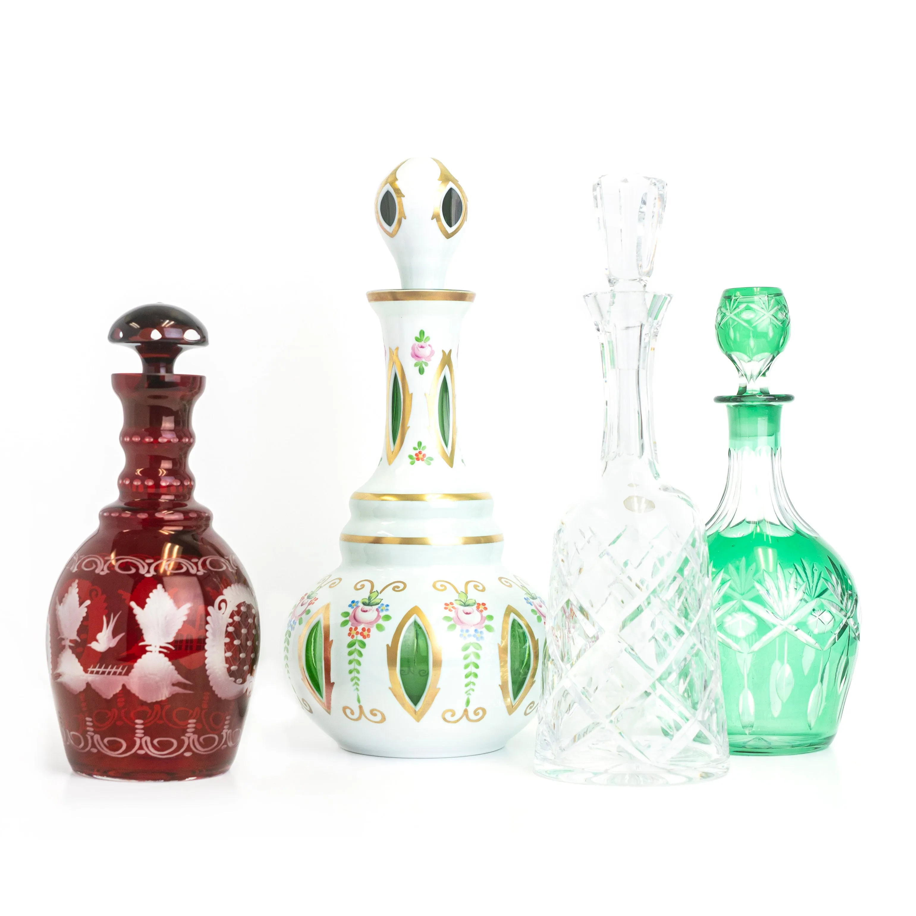 Tall Cut Crystal Decanter