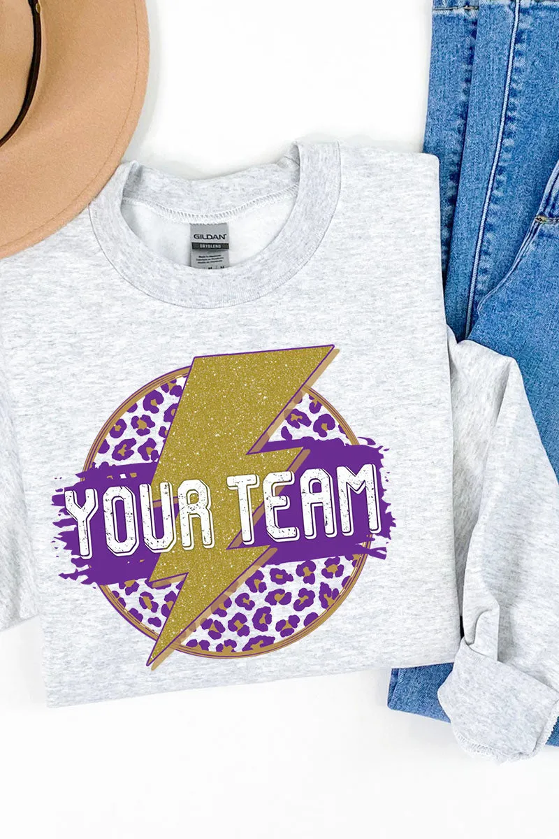 Team Strike Purple and Gold Unisex NuBlend Crew Sweatshirt