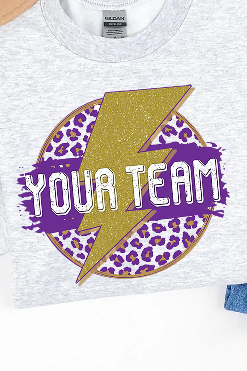 Team Strike Purple and Gold Unisex NuBlend Crew Sweatshirt