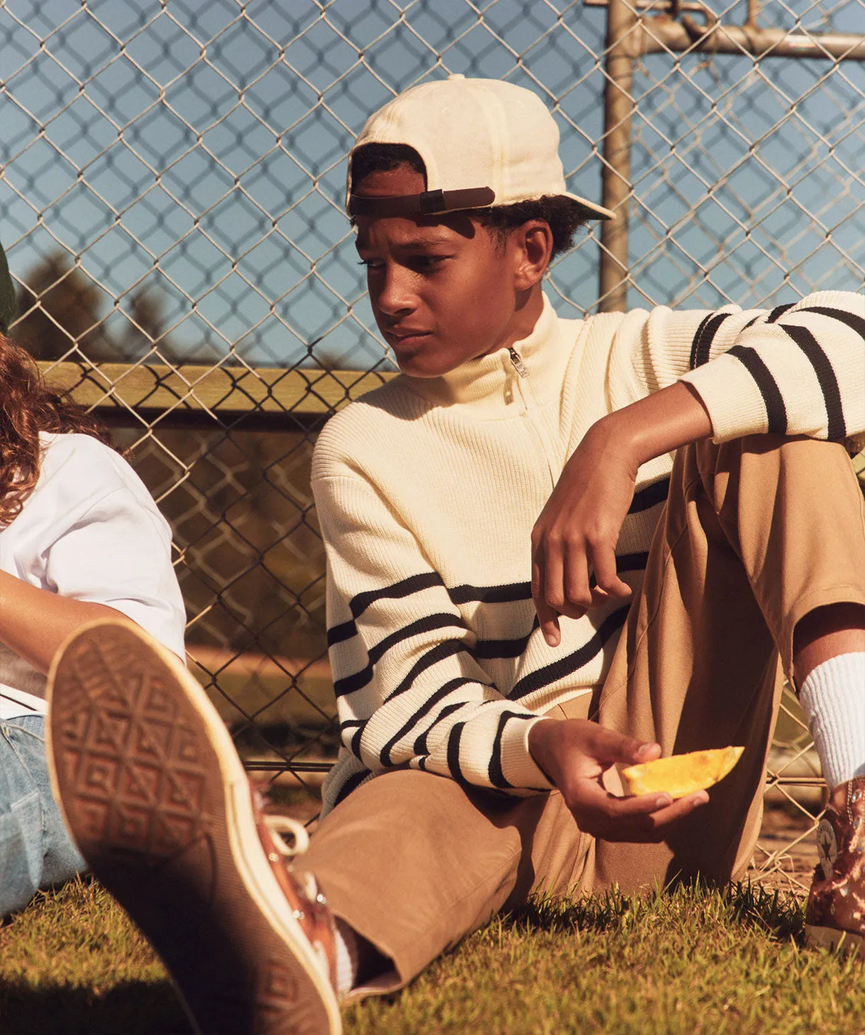 The Anaheim Knit - Cream Navy