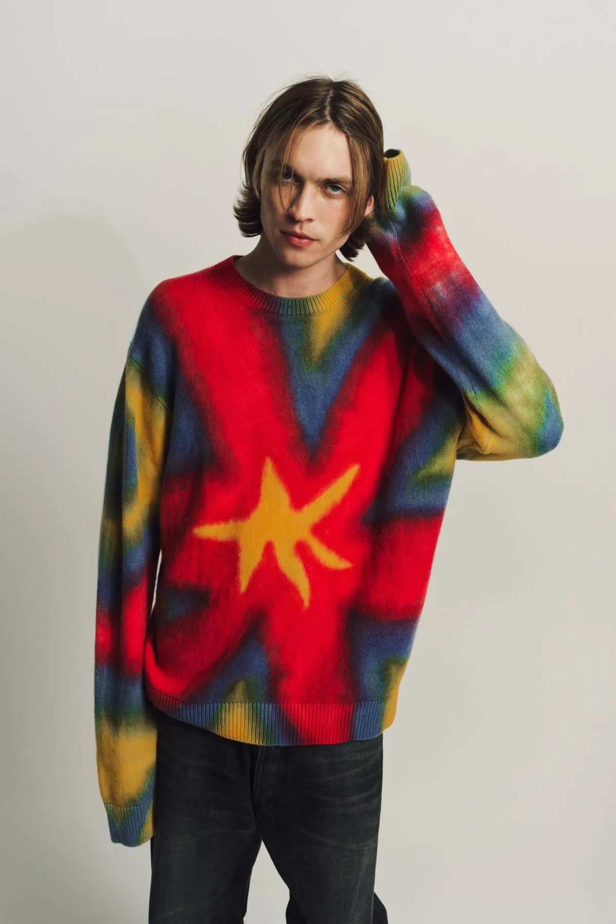 THE ELDER STATESMAN | PAINTED FLORAL SIMPLE CREW