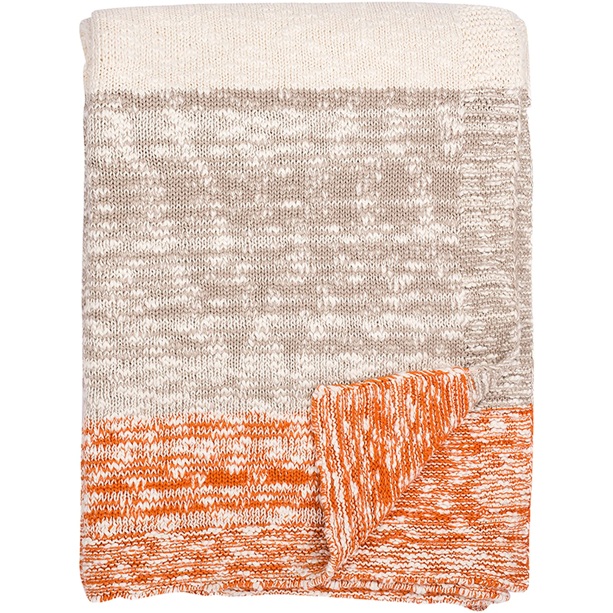 Thick and Thin Stripe Knitted Throw