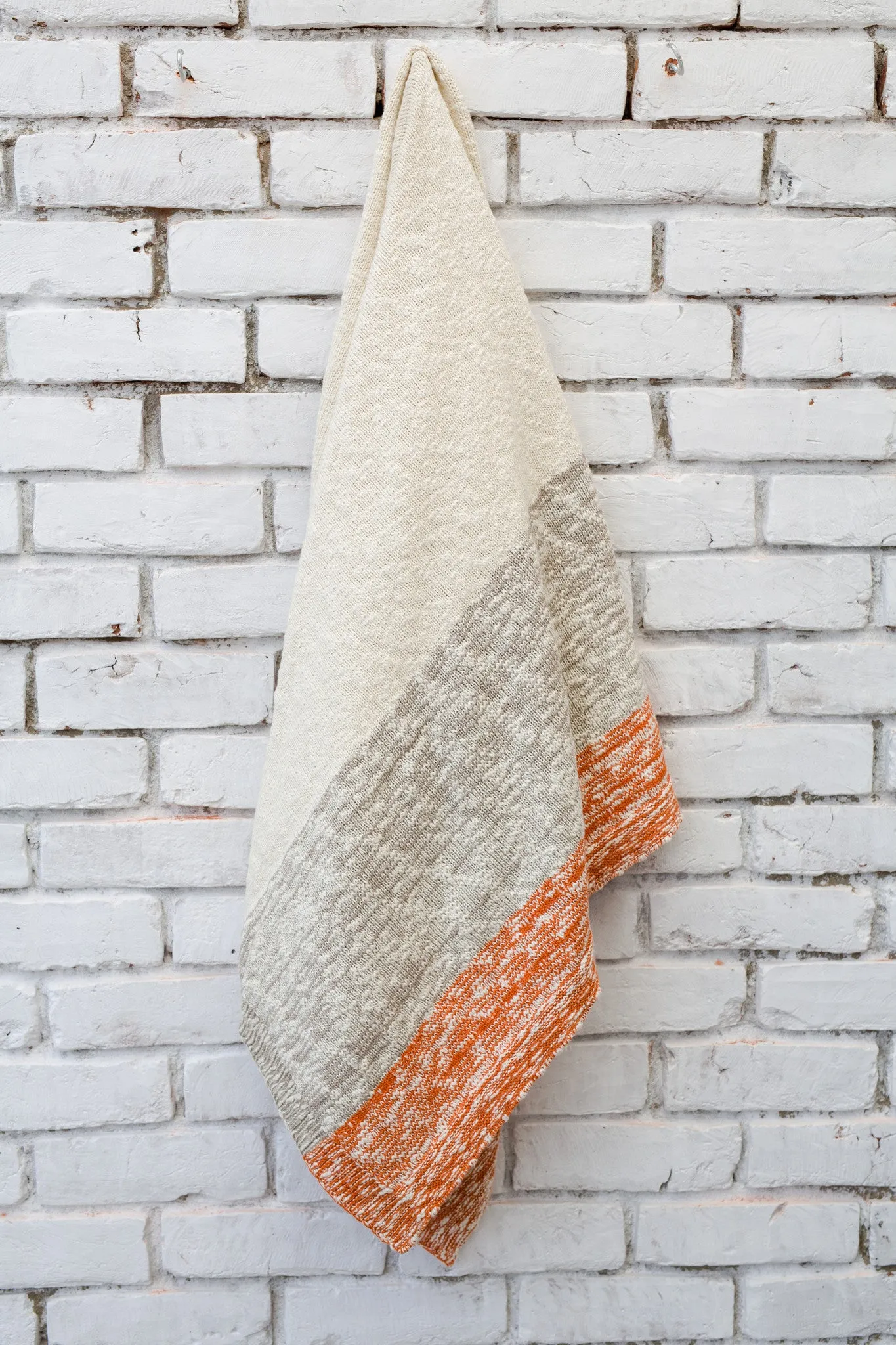 Thick and Thin Stripe Knitted Throw
