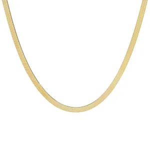 Thick Herringbone Necklace 14K