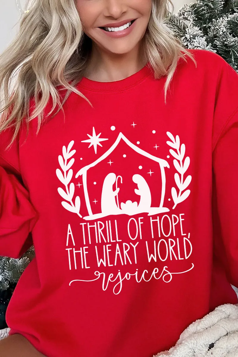 Thrill Of Hope Nativity Unisex NuBlend Crew Sweatshirt